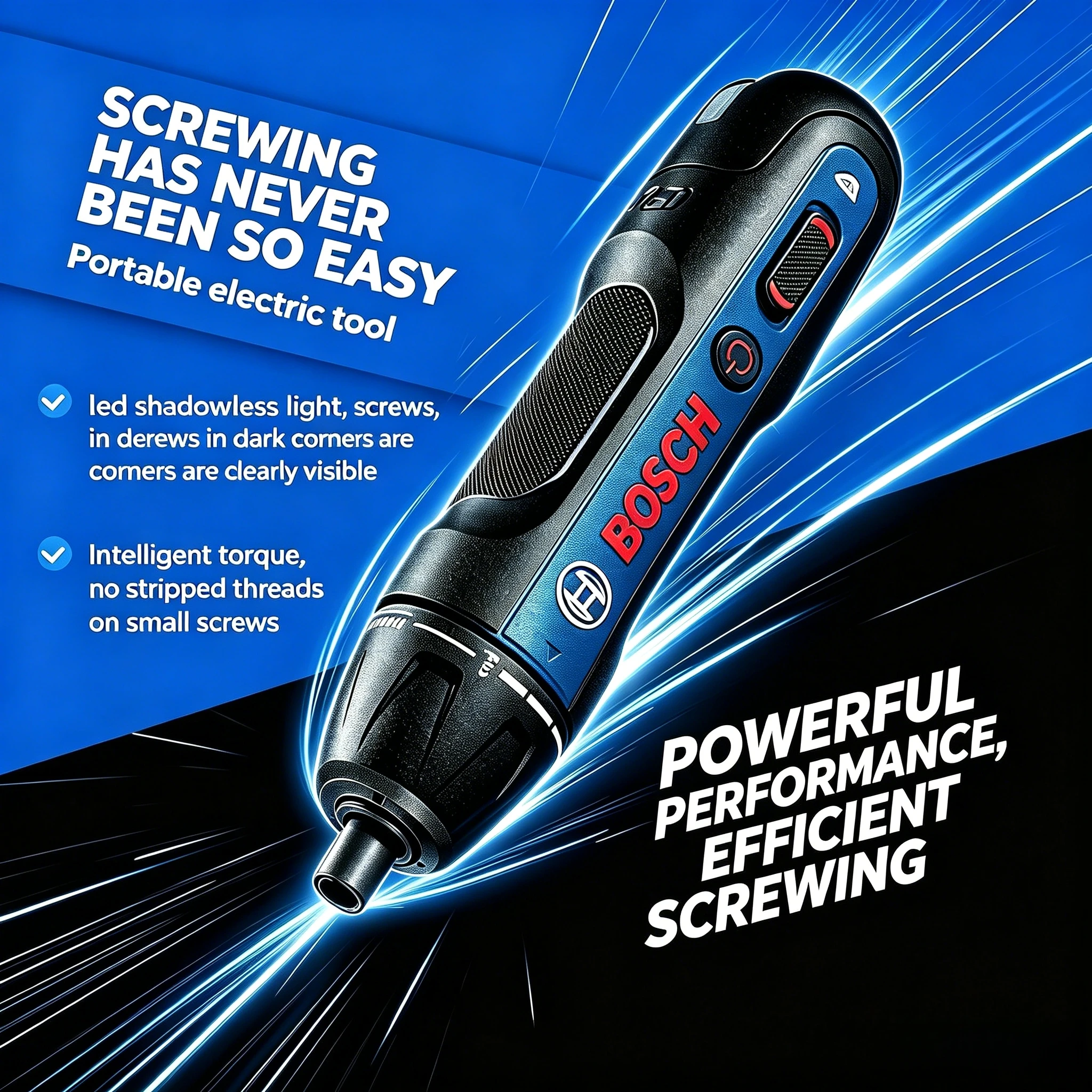 Bosch GO2 Cordless Screwdriver 3.6V Rechargeable Electric Screw Driver Multi-Function Drill Repairing Power Tools Kit GO 2