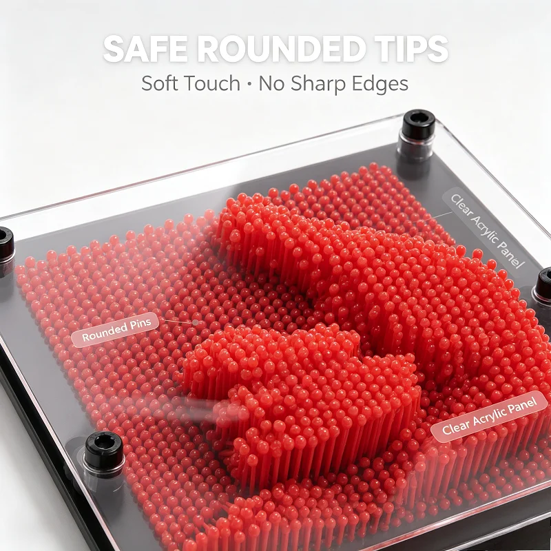 Giocattolo 3D fai da te per impronte mani - Scultura in plastica per clonare, pannello per impronte facciali con ago, regalo creativo e innovativo da scrivania per bambini