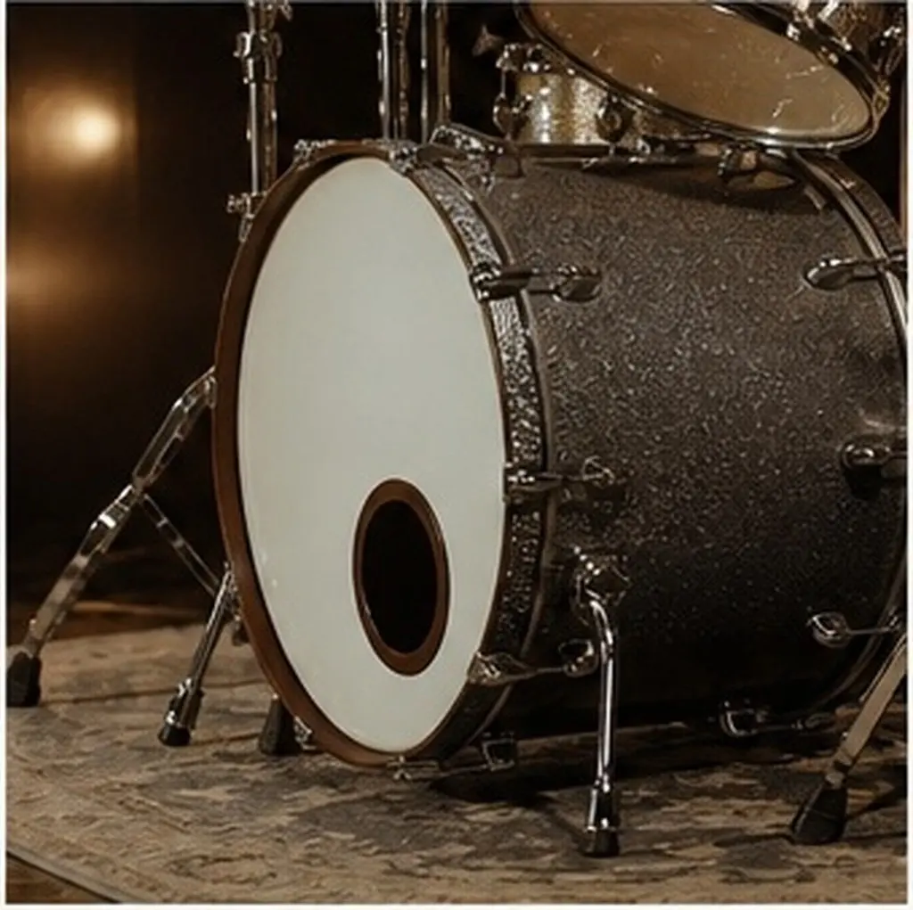 Drum Bass Head Kit Legs Feet Silver Base Hardware Brackets Floor and Mounts