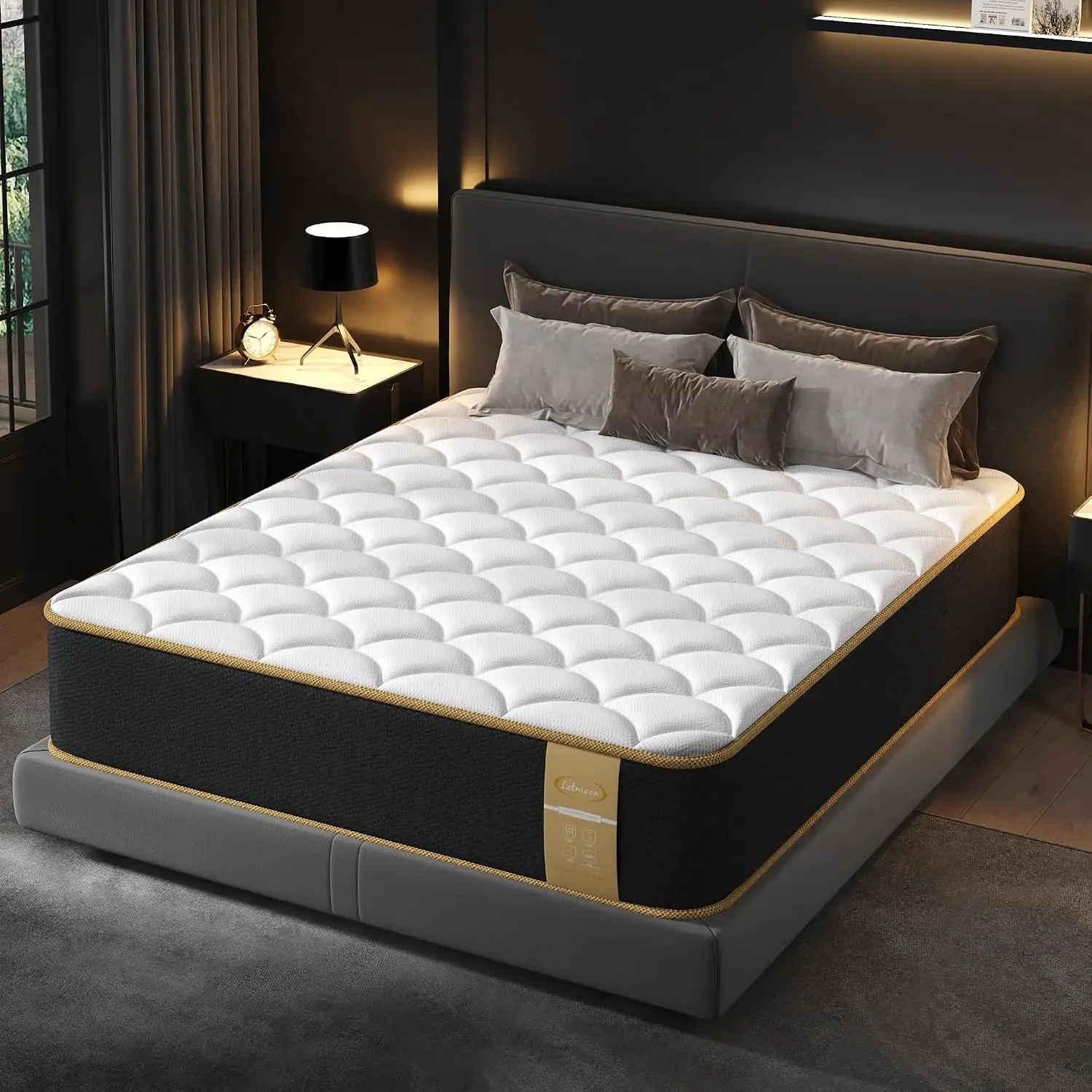 Luxury Twin Mattress 10 Inch, Hotel Collection Hybrid Twin Size Bed in a Box, Gel Memory Foam & 7-Zone Ergonomics Support, Mattr