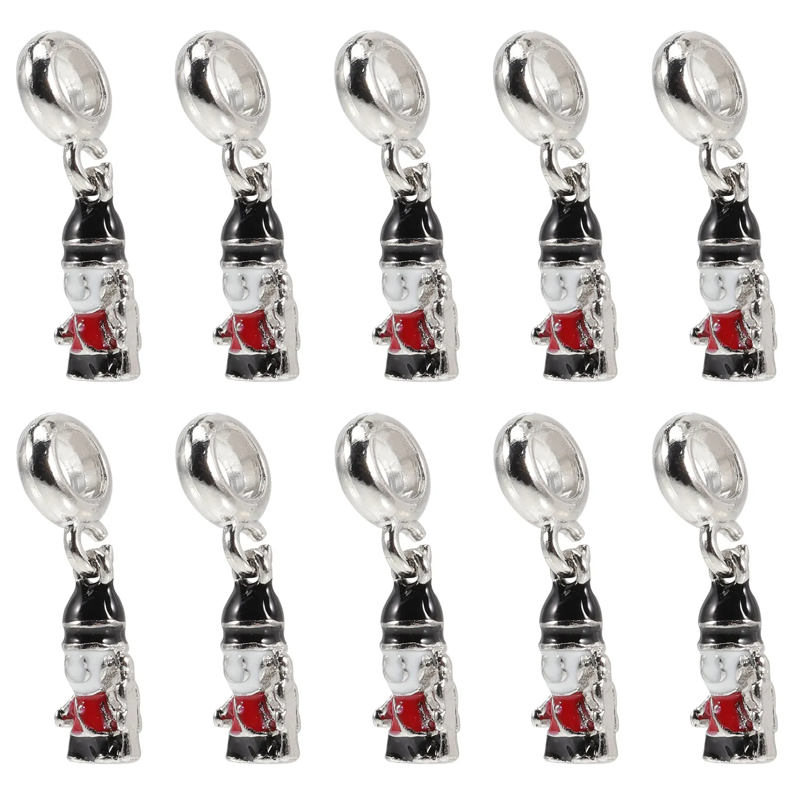 

10 Pcs Retro Accessories Bracelet Charms for Making Christmas Decorations Pin Metal Jewelry Man The Nutcracker