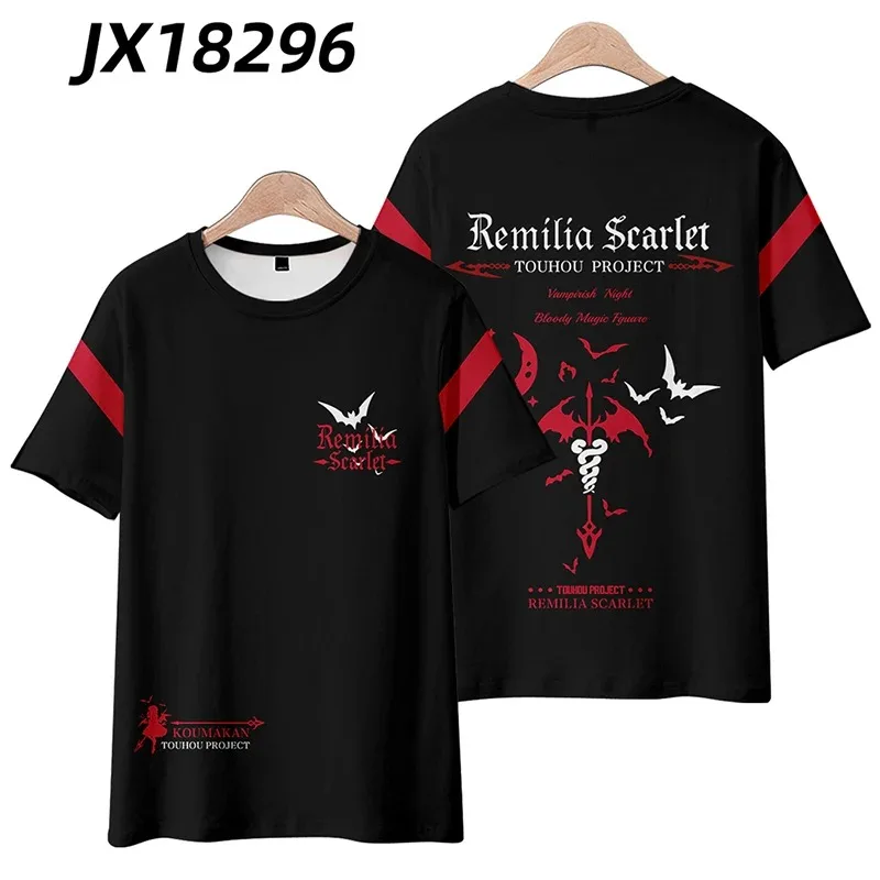 Homens e mulheres Projeto Touhou Flandre Escarlate Camiseta Estampada 3D, moda vera, 만화 curta camiseta engracada, camiseta