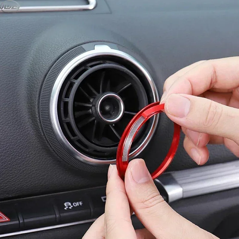 Car Air Center Console Outlet Trim Inner Ring Cover For Audi A3 8V S3 2014-2019 AUDI Q2 Sportback Sedan Accessories Car Styling