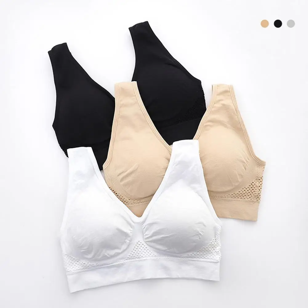 Seamless Wire Free Vest Bra Push Up Yoga Bra Crop Top Wireless Padded Comfy Gym Yoga Underwear Breathable Workout Fitness Top