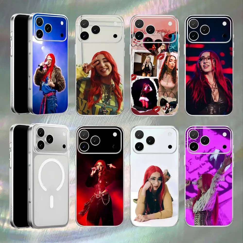 

Singer D-De La R-Rose Hot For iPhone 17,16,15,14,13,12,Pro,Max,Plus,Mini Magnetic Wireless Charging Transparent White Phone Case