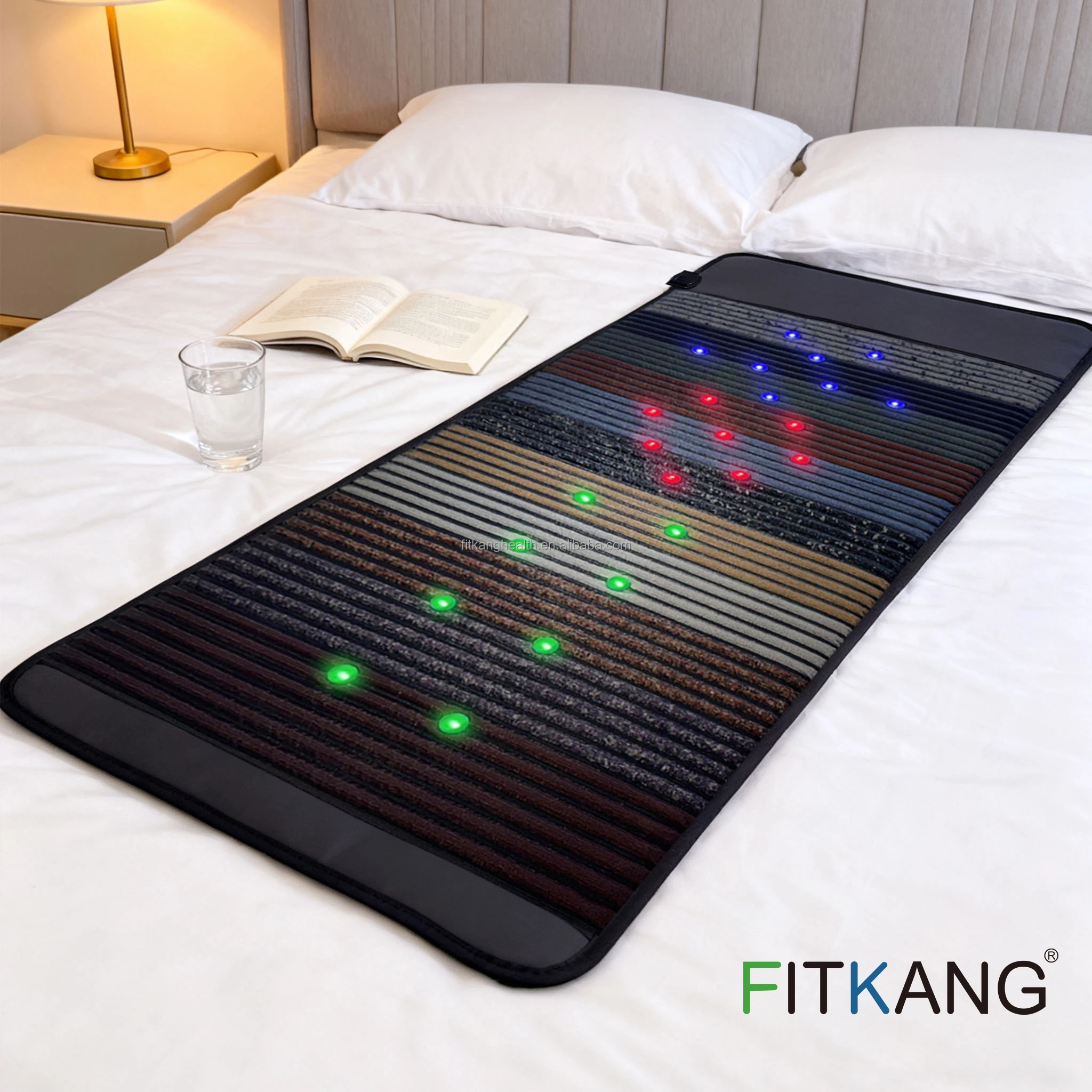 Fitkang Oem Chakra Yoga Mat Massage Mat PEMF Far Infrared Magnetic Therapy Health Mattress