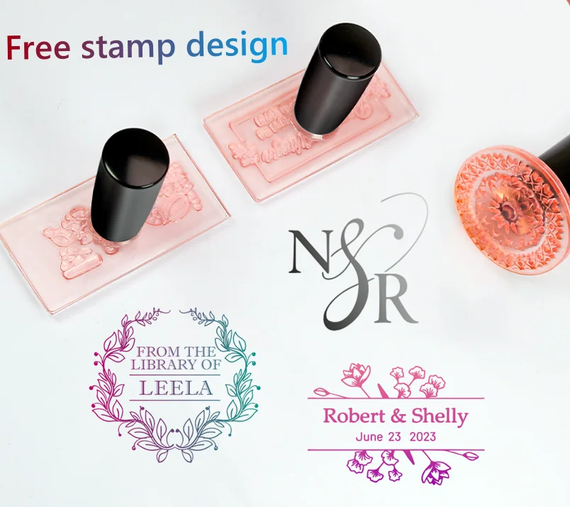 LOGO Private Customized Seals Stamp Personal Rubber Seal Custom Wedding Student Graduation Transparent Acrylic Ink Stamp DIY