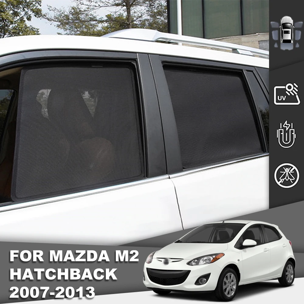 

For Mazda 2 Hatchback DE Demio 2007-2014 Magnetic Car Sunshade Front Windshield Curtain Rear Side Baby Window Sun Shade Visor