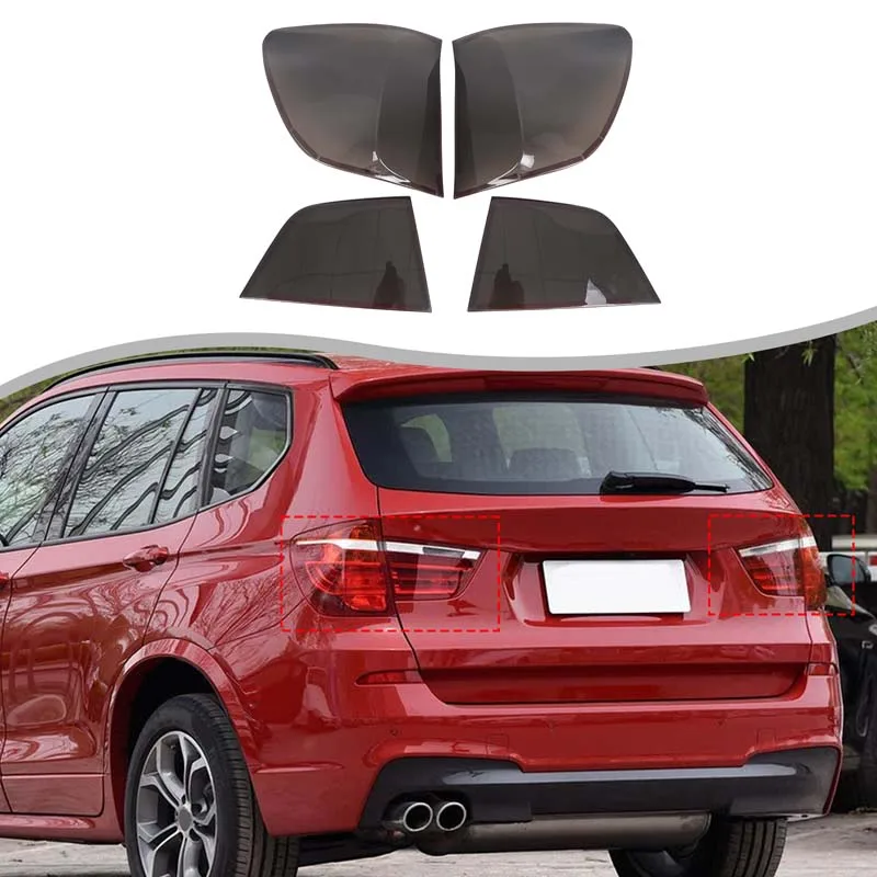 

Для BMW X3 F25 2011-2017 ABS дымчатый черный автомобильный задний фонарь, декоративная крышка, накладка, защита заднего фонаря, наклейка, аксессуары