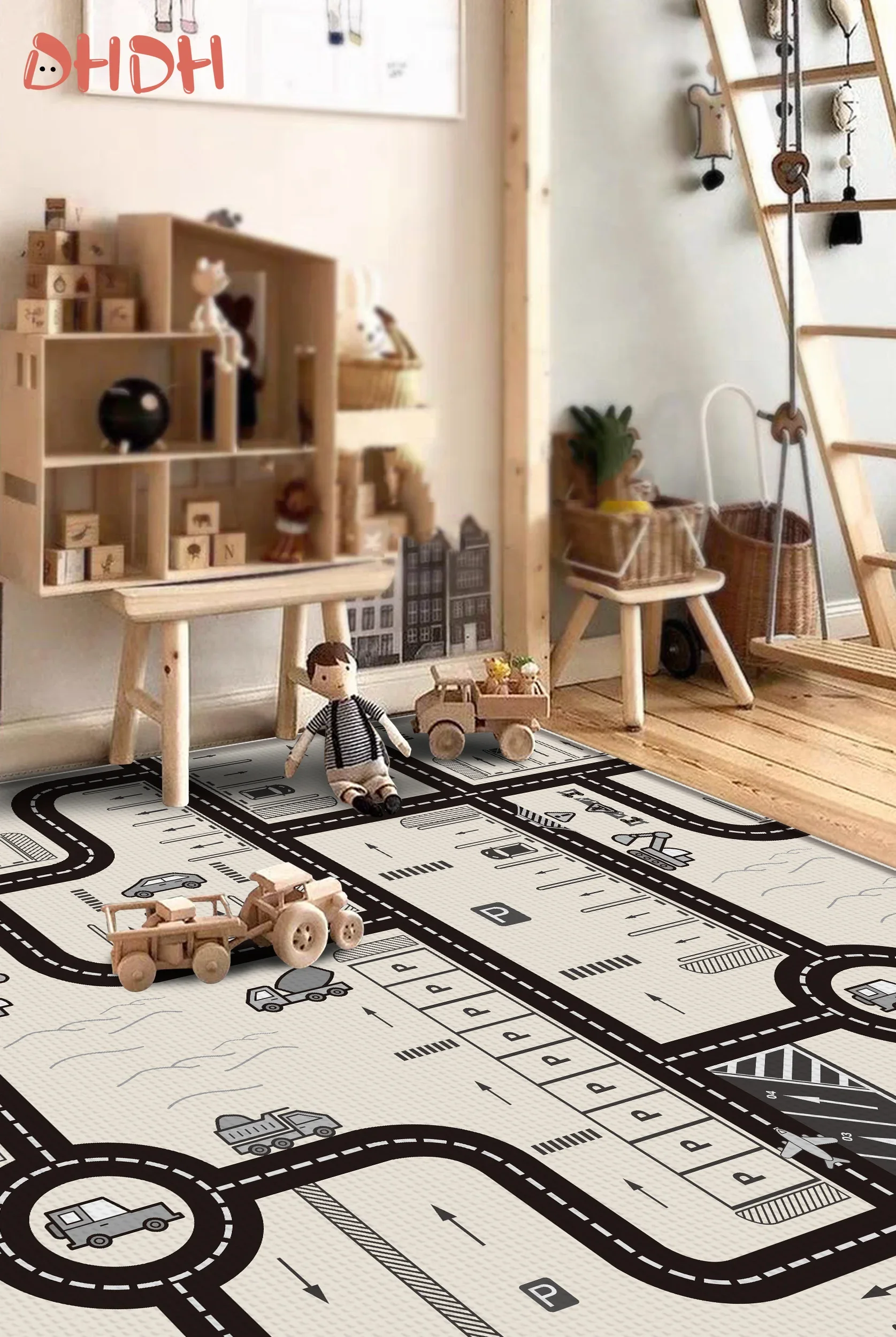 New Baby Game Mat City Traffic Car Map Boy Girls Educational Toys Flying Chess Carpet Carpet Activities for Baby Play Mat