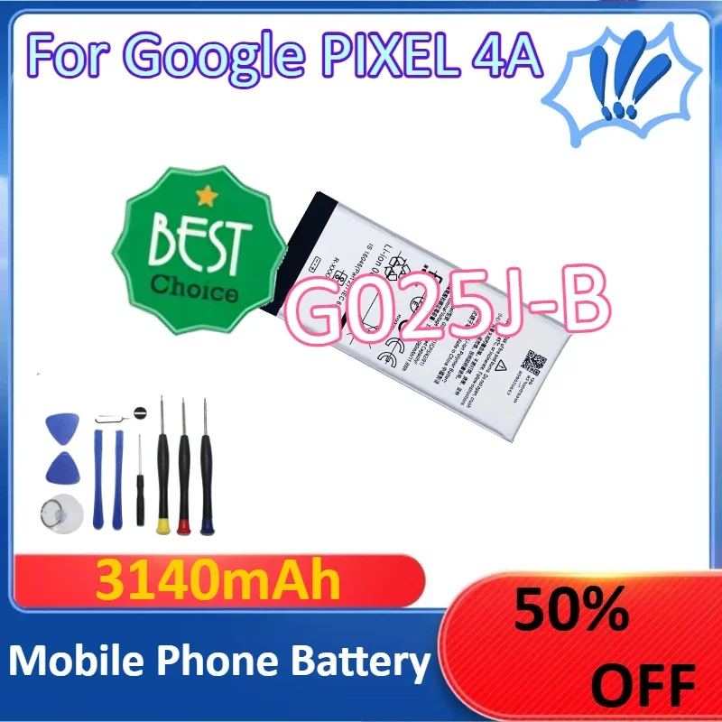 [G025J‑B] for Google PIXEL 4A Mobile Phone Battery 3140mAh + Tools