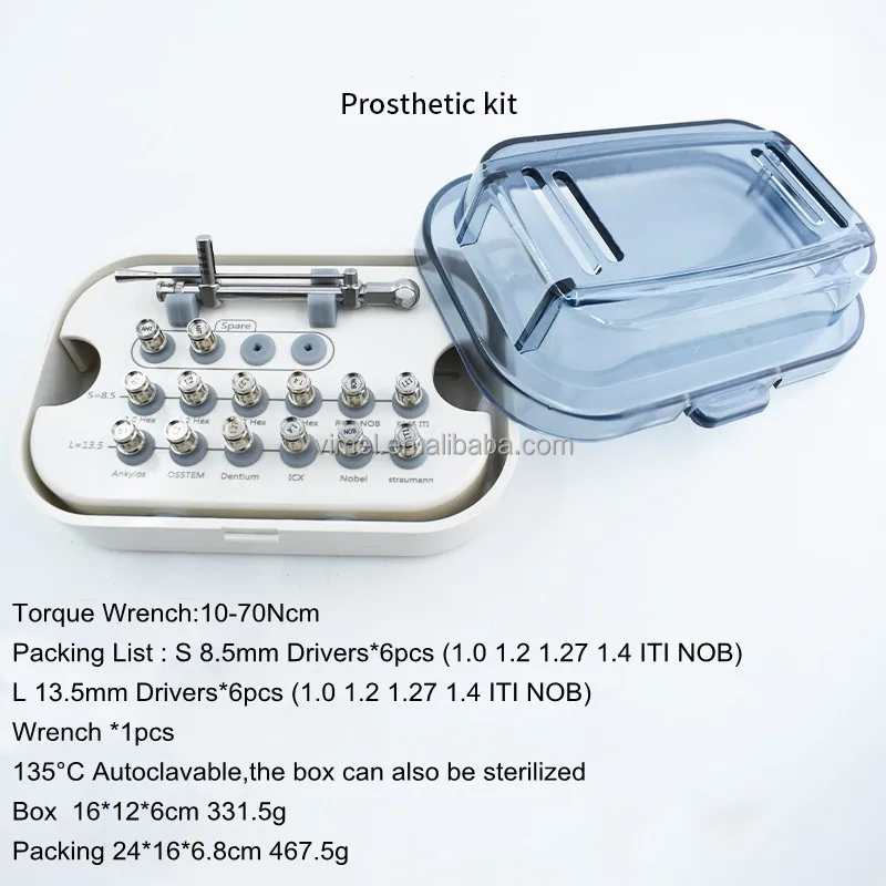 High Quality Dental Universal Implant Torque Screwdrivers Wrench Implant Restoration Tool Kit 10-70NCM Dentisty Use