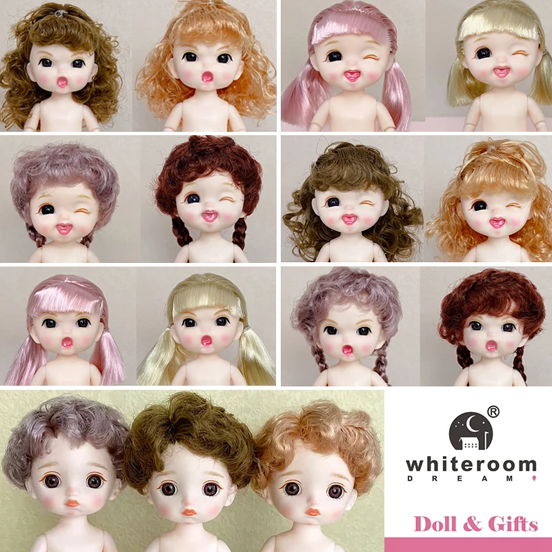 NEW Bjd Dolls For Girls Naked girl ob11 Mini doll bjd 16cm Toys children Child toy Children's Kids Doll 1/8 Reborn silicone baby