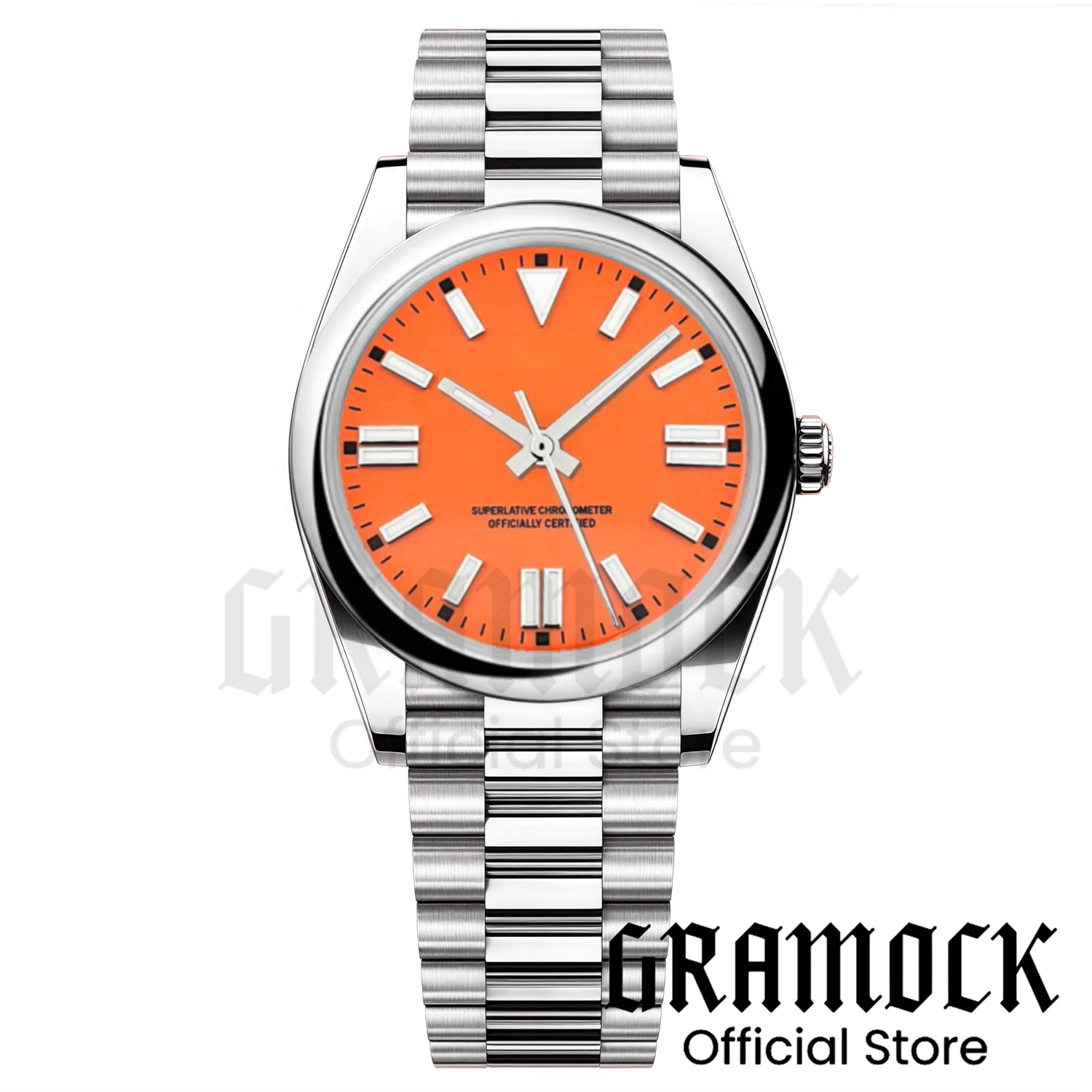 39mm 36mm Men‘s NH35A Mechanical Watches Steel President Glide Strap Lavender Purple Dial Waterproof Sapphire Glass Men Clocks