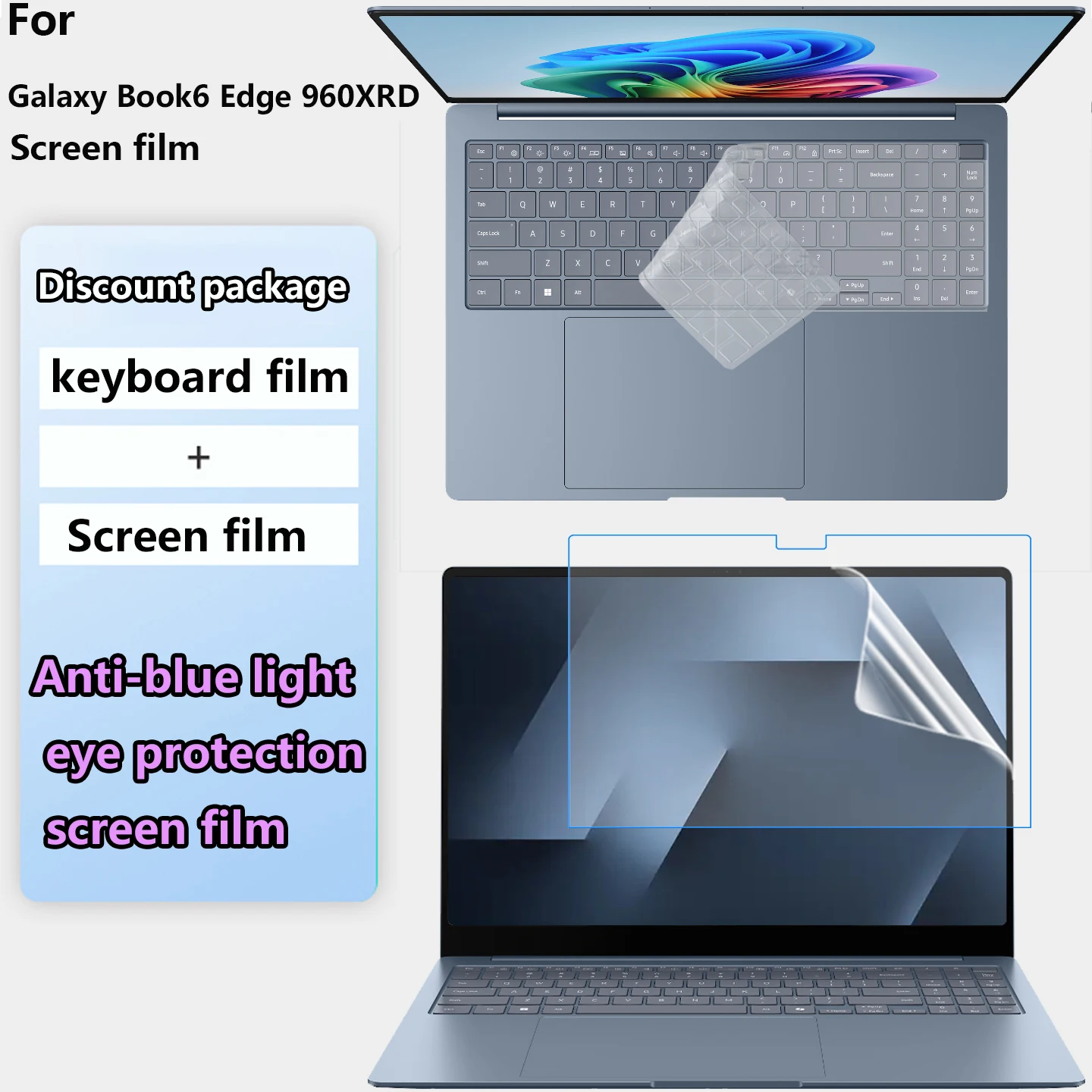 16 Inch HD Screen Protector Film for Samsung Galaxy Book6 Edge 960XRD Anti Scratch Anti Fingerprint Clear Laptop Screen Guard