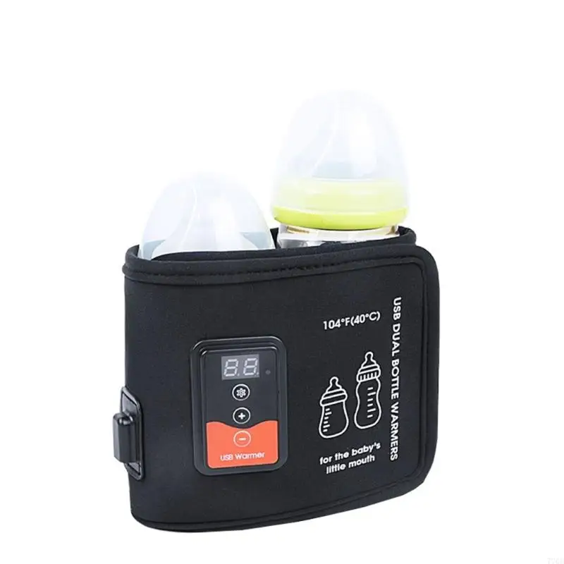 770B Portable USB Charging Milk Bottle Warmer Bag for Baby Feeding Bottles Insulation Sleeve Heating Cover Infant Essential