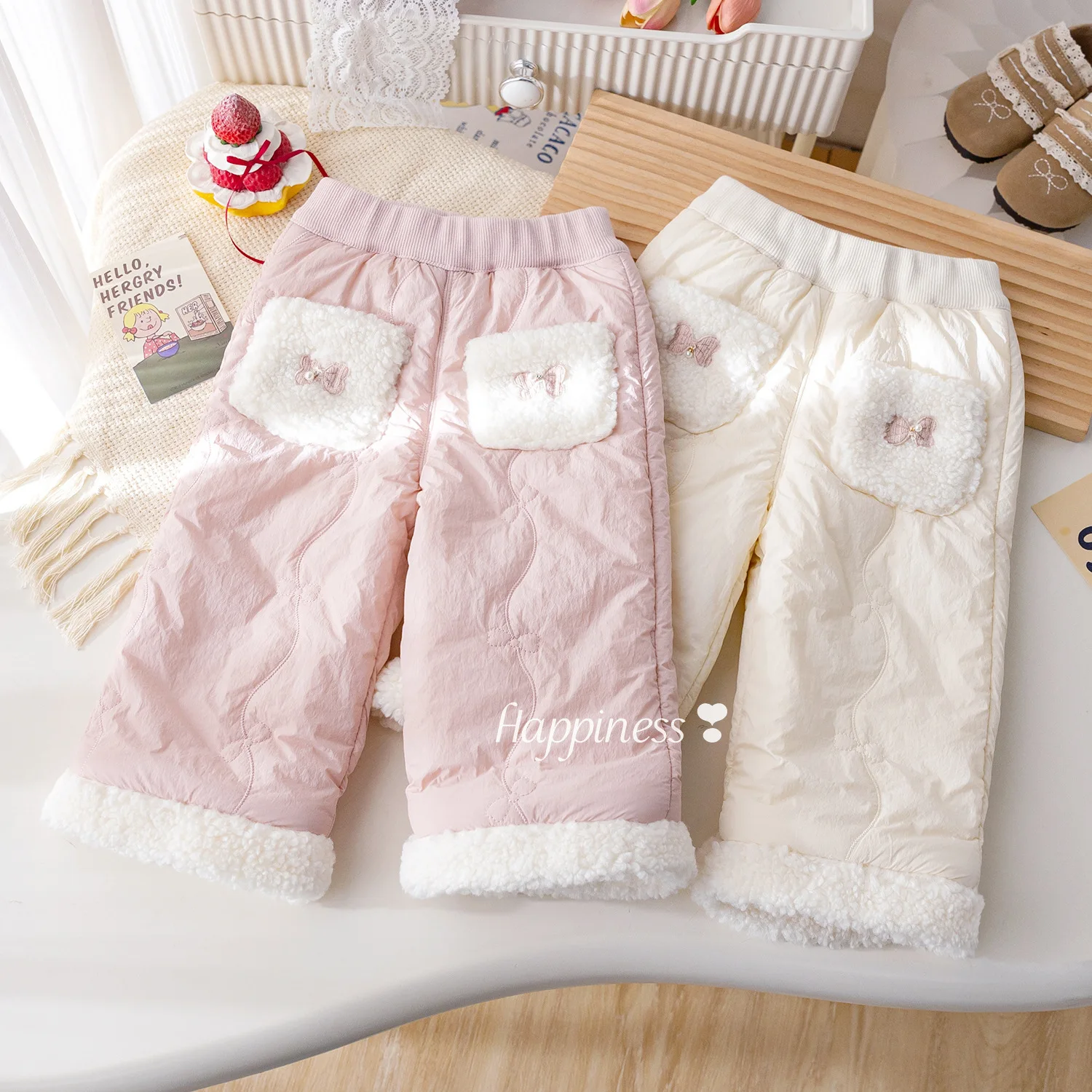 

Girls Thick Pants Winter 2025 Children Cotton Velvet Trousers For Baby Girl Cute Clothing Kids Warm Leggings Outfits Teenagers 7