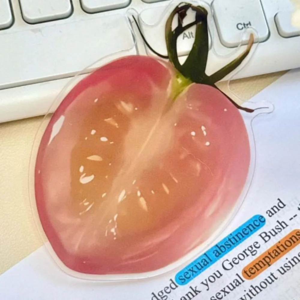 Creative Fruit Slice Bookmark Simulation Funny Design AppleS Watermelon Lemom Bookmark Reading Book Page Holder Student Gift