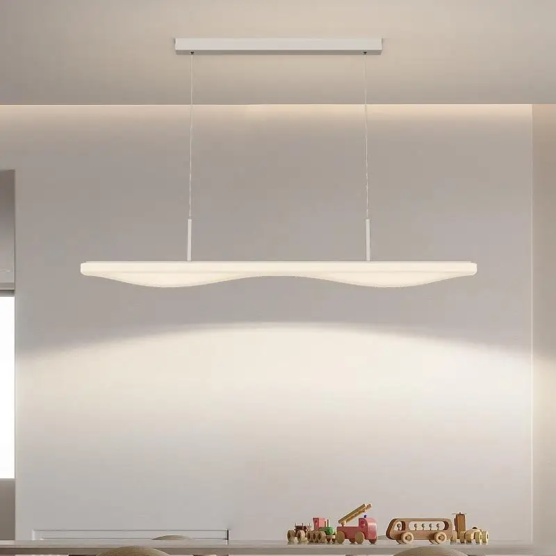 Nordic Cream Style Led Pendant Light Simple Dimmable for Table Dining Room Creative Home Smart Bar Long Table Ceiling Chandelier