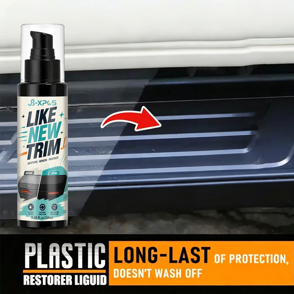 Car Plastic Restorer Cream Darkener Gray To Black Matte Finish Anti-Fade Coating Bumper Trim Renovator Long-Lasting YT2015