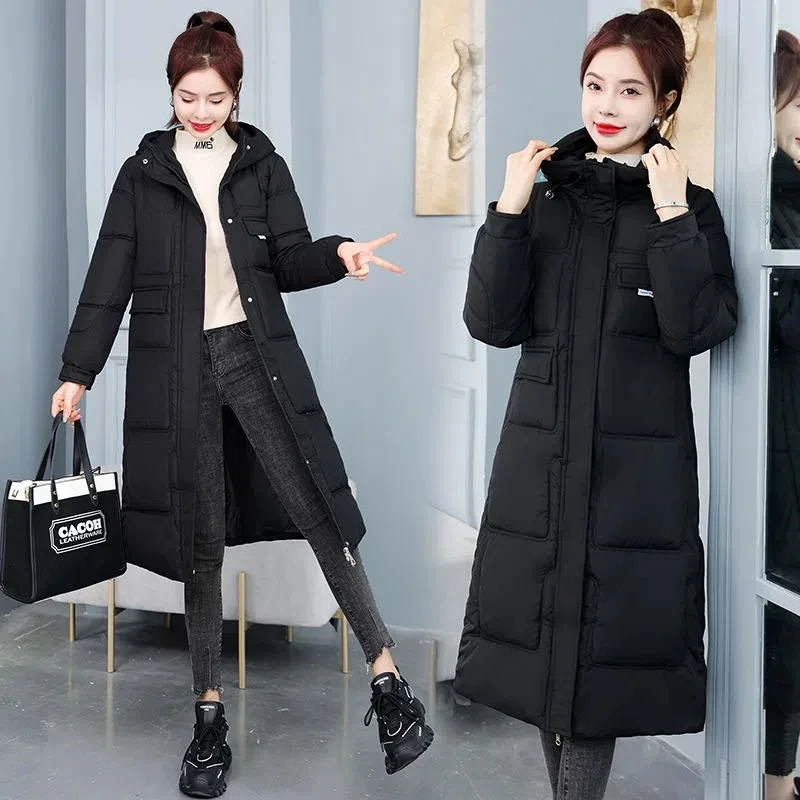 European And American Sports Style 2022 Winter Women's Coat Fashion Long Loose Thickened Warm Thickened Padded Jacket