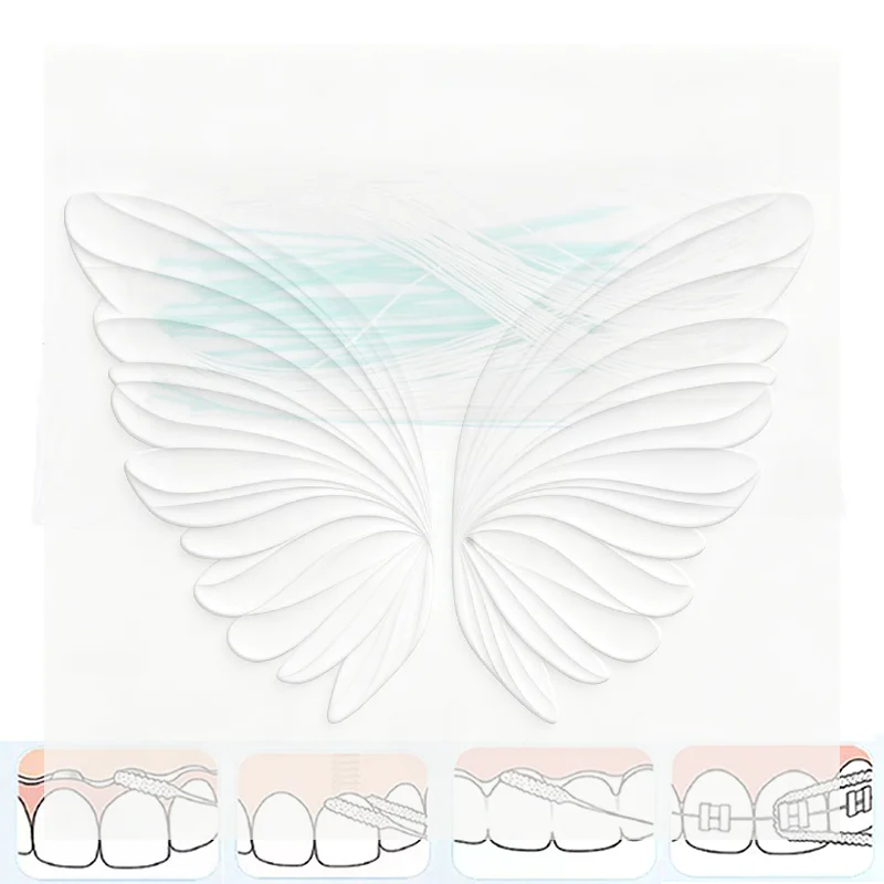 50pcs Toothpick Tool Floss Threaders Tooth Floss Holders Between  Braces Bridge Hilo Dental Oral Clean