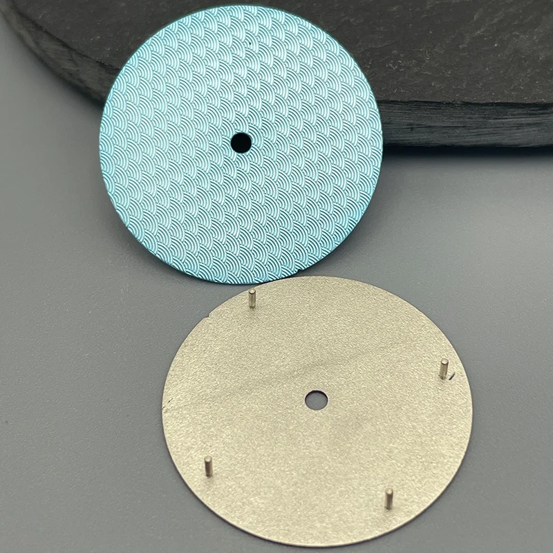 NH35 8215 2824 Watch Dial 28.5mm Dial Fish Scale  Pattern Fits NH35 NH36 4R35 2824 8215 Movement Crown at 3.0 Oclock Watch Parts