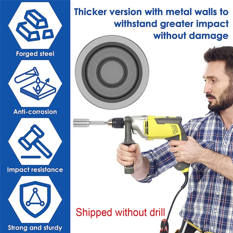 

AA41T SDS-Max Отвертка заземляющего стержня, сверхмощная стальная дрель 30 мм, для заземляющих стержней для перфораторных сверл (1,18 дюйма)