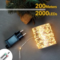 10/50/100/200Meters Garland Street Christmas LED String Lights Fairy lights Outdoor For Garden Tree Wedding Party Decoration