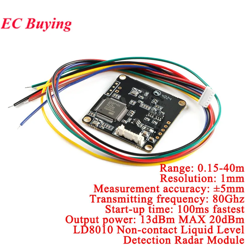 

LD8010 80GHz 40m Ranging Radar Module Non-contact Liquid Level Detection Radar Water Level Detection Sensor