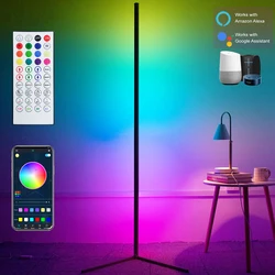 WIFI Smart Living Room Corner Floor Lamp CW+WW+RGBIC Dimmable Mood Light Art Home Decor Atmospheric Standing Stand Lighting