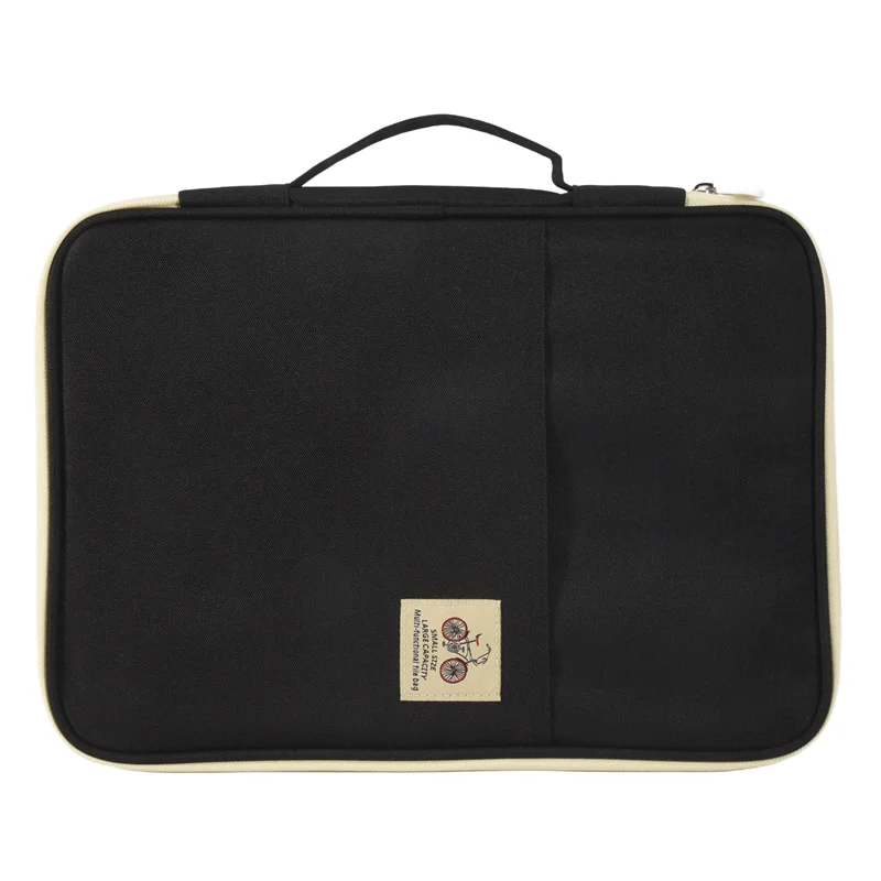 

A4 Document Storage Bag Waterproof Oxford Cloth Multifunctional Business Organizer Bag File Folder Stationery Organizer Zipper