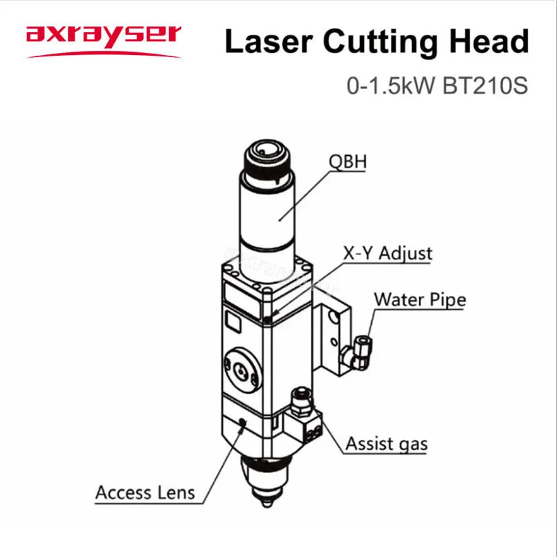 Głowica Raytools wzmacnia oryginalne BT210S samolot 3D do cięcia maszyna do cięcia laserem światłowodowym część 0-1,5 kW QBH Raycus IPG CNC