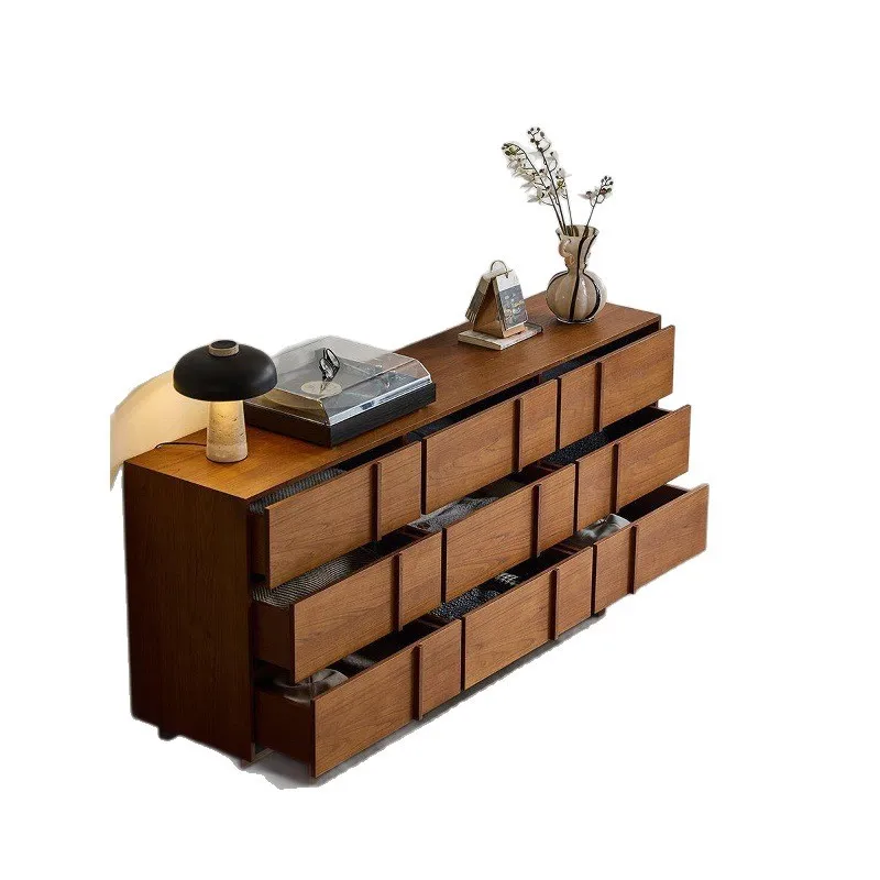 

Solid wood skeleton line side cabinet small apartment living room porch cabinet storage locker bedroom bedside cabinet