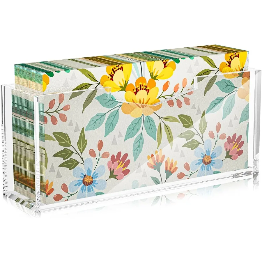 

Прозрачный акриловый держатель для полотенец для гостей, водонепроницаемый, брызгозащищенный, вертикальный дизайн для ванной комнаты, кухни, обеденного стола, дома, отеля, офиса