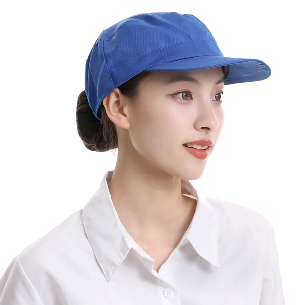 

New Adjustable Dust Proof Cap Breathable Solid Color Work Cap Lightweight Work Hat Factory Workshop