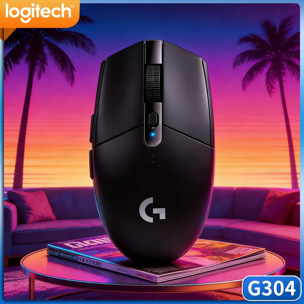 Logitech G304 LIGHTSPEED Wireless Gaming Mouse Ergonomic Contour For Young Gamer College Student Home Desktop Computer