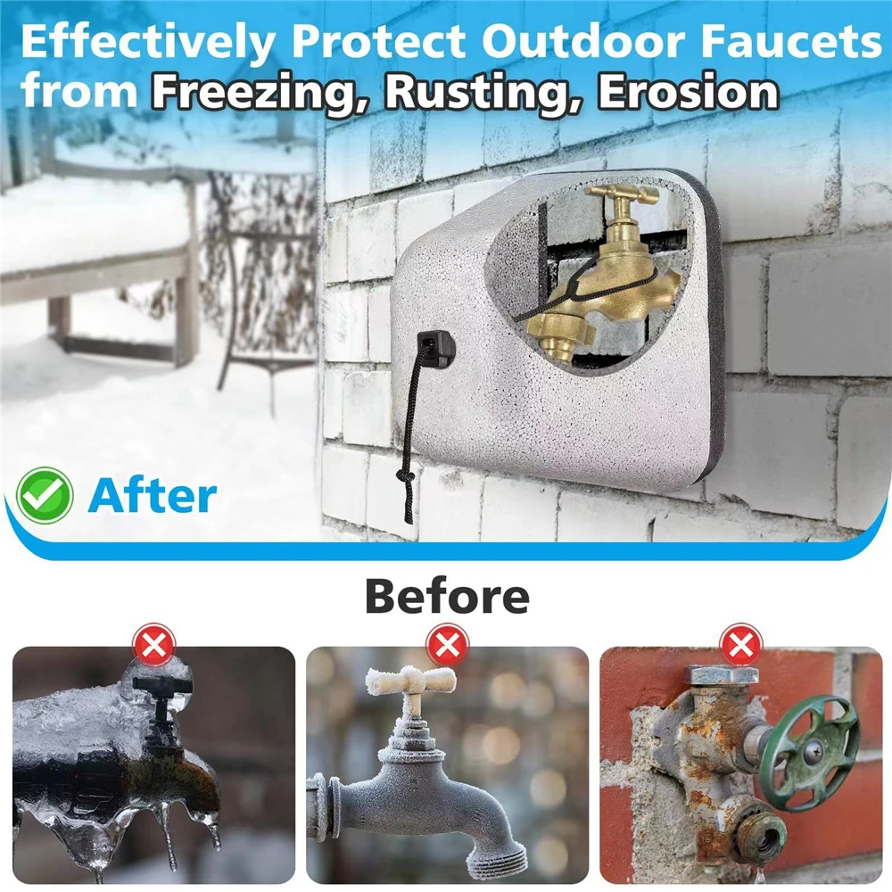 Super Insulation Outdoor Faucet Cover for Winter Winter Waterproof Outdoor Faucet Cover Outside Garden Faucet Freeze Protection