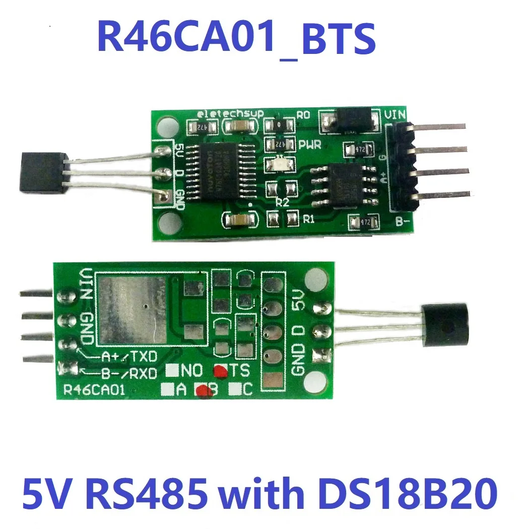 Czujnik akwizycji temperatury Modbus DS18B20 RS485 Płyta protokołu szeregowego 3,7 V 5 V 6 V 9 V 12 V 24 V Modbus