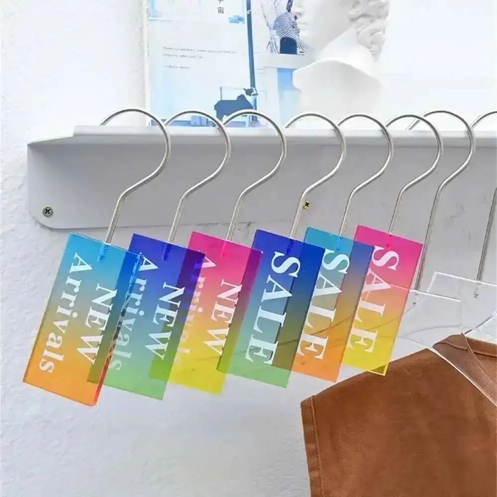 Kreatives Design, Modische Neuheit: Sonnenuntergang-Farbverlauf Acryl-Kleiderständer für Bekleidungsgeschäfte, Acryl-Modell zum Aufhängen, SALE, Neuheiten – Detail 2
