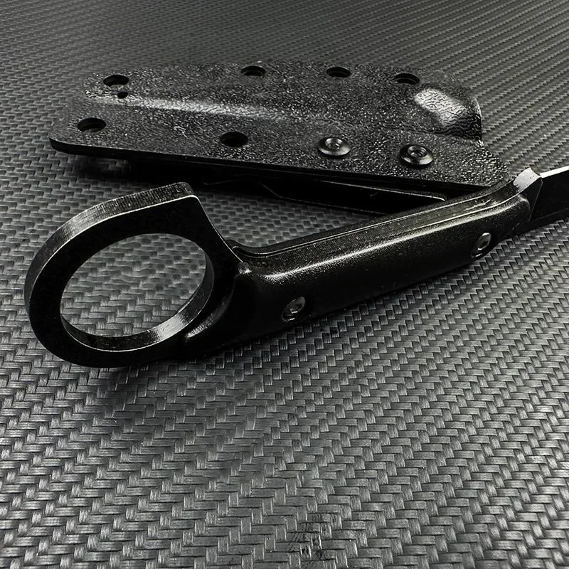 New corrosion-resistant portable knife, multi-purpose outdoor straight knife K-sheath, jungle self-defense EDC knife image 5