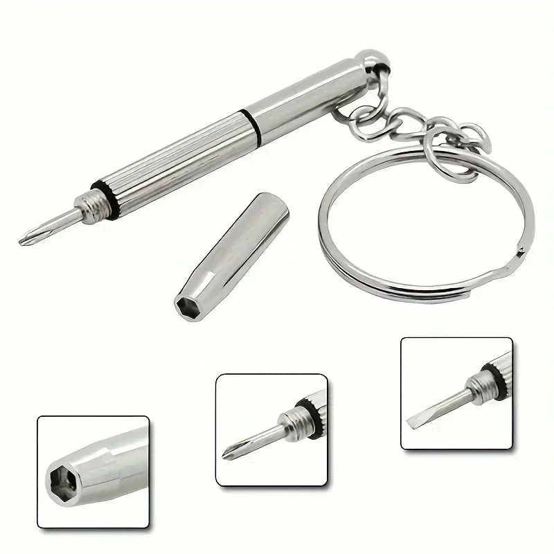 Glasses Screwdriver Eyeglass Screwdriver Watch Repair Kit with Keychain Portable Hand Tools Precision Screwdriver Tools