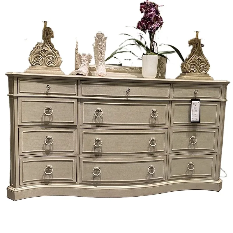 

Solid wood American modern living room bedroom storage locker drawer small cabinet chest of drawers kitchen