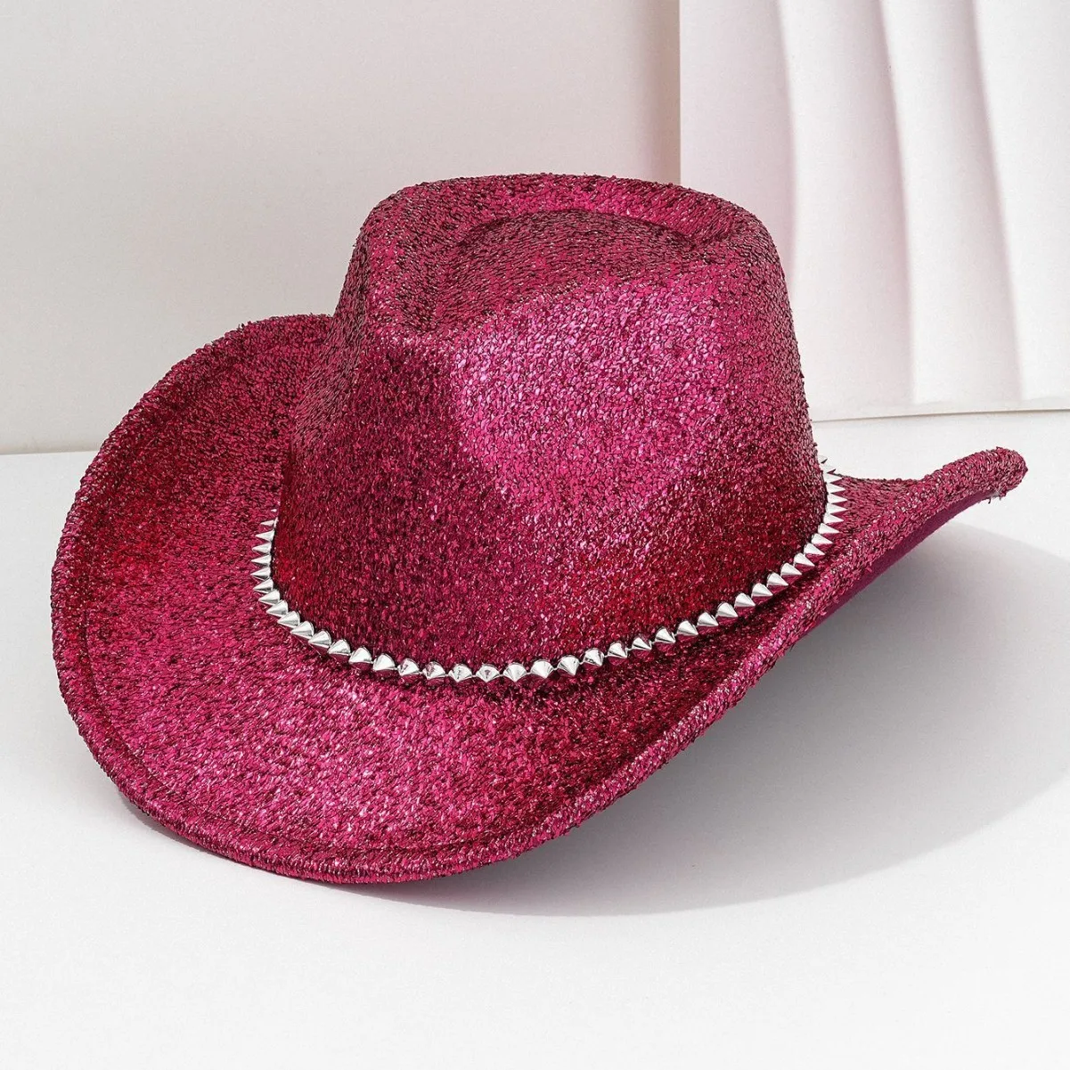 Disco Beach Cowboy Hat Rhinestone Woman for Cowgirl Costume, Top Hats, Rave Festival Accessories view 4