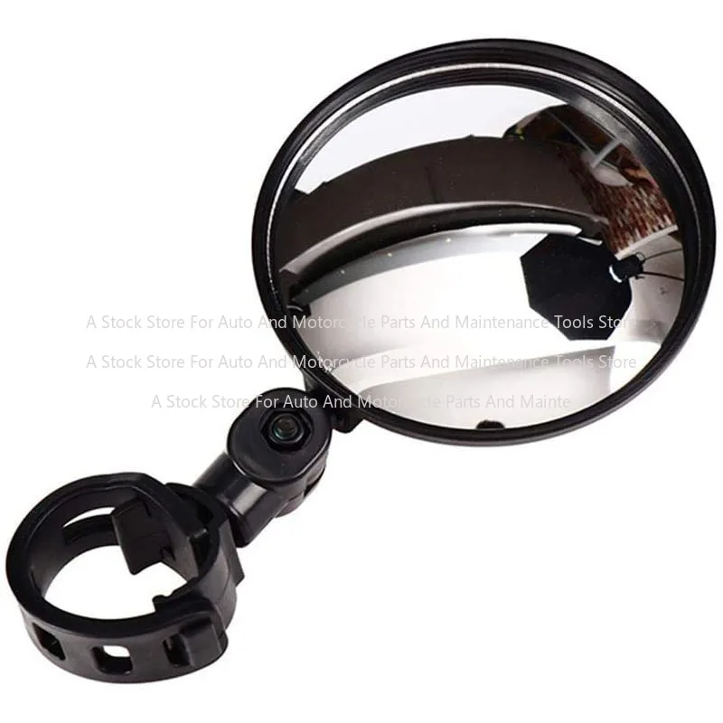 Bicycle Rear Round Sight Mirror Clear Mountain Bike Riding Strap Convex Reflector