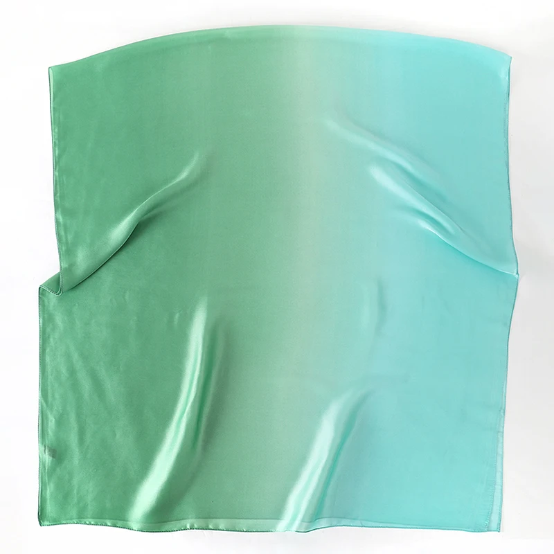 Luxus Farbverlauf Seiden schal Frauen Marke solide Femme Schals Wraps Bandana Kopf Foulard Mode Dame Hijab Hochzeit Poncho – Detail 37