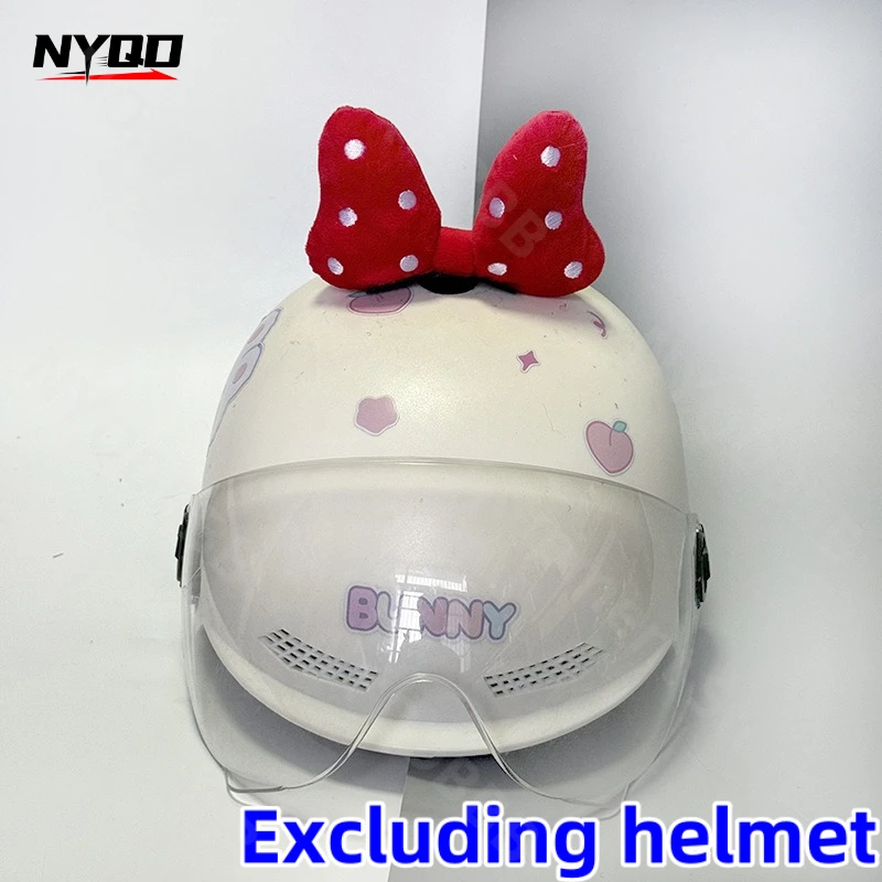 

Украшение электромобиля Лук Украшение шлема Лук в горошек Быстросъемный фиксированный лыжный шлем Универсальная декоративная наклейка