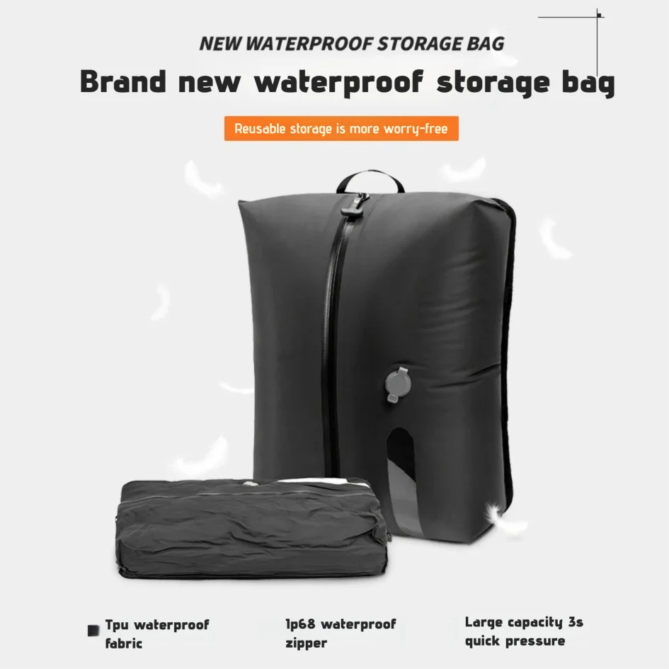 

Waterproof Compression Storage Bag TPU Travel Packing Cube with Valve Lightweight Airtight Organizer for Clothes Camping Luggage