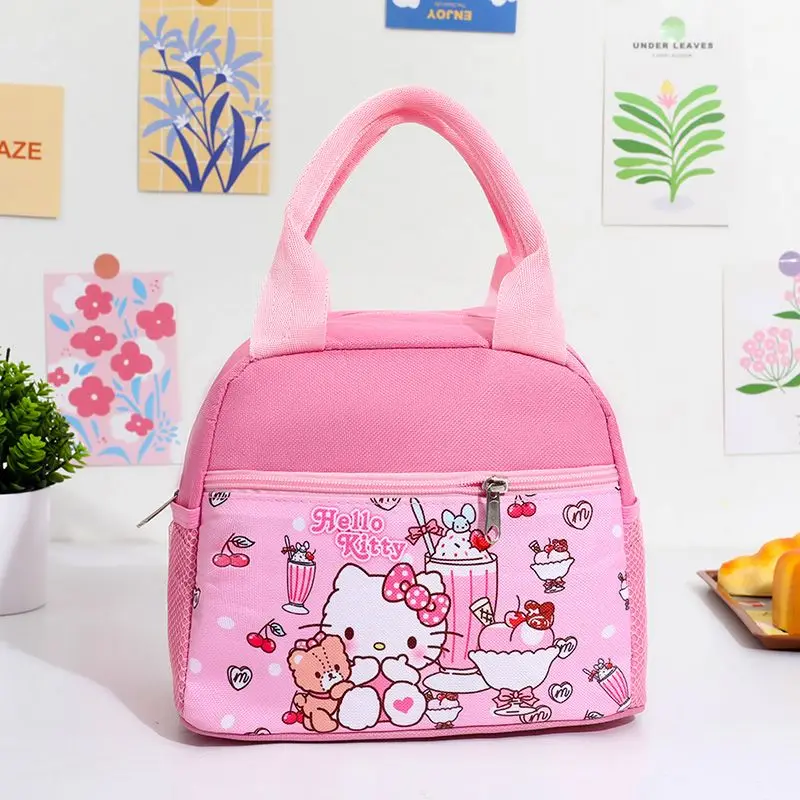Sanrio Lunch Box Torba izolacyjna Cartoon Śliczna wodoodporna zagęszczona wielofunkcyjna torebka Bento o dużej pojemności hurtowo