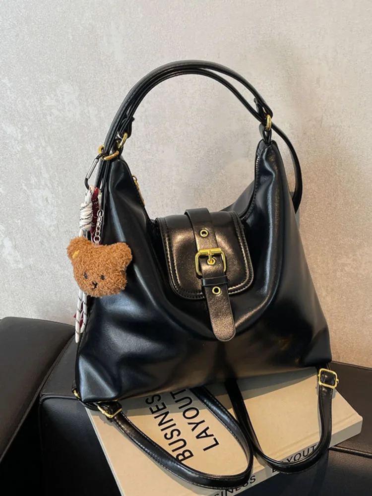 

Women Retro Large-capacity Bag 2025 New Single-shoulder Bag Girl Fashion Commuter Tote Bag Lady Casual Travel Organiser Backpack